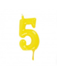 Vela Número 5 Amarelo